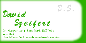 david szeifert business card